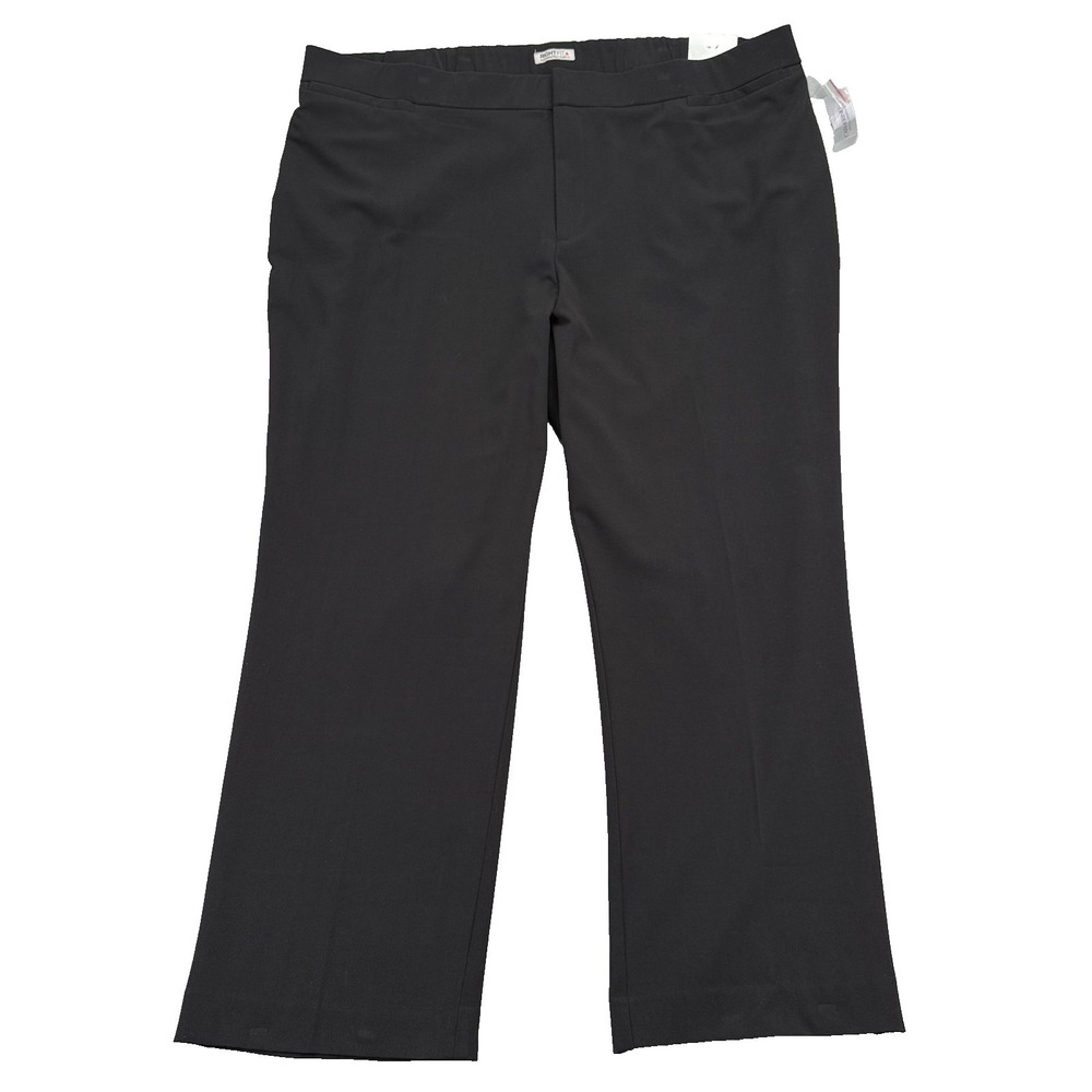 Catherines Right Fit Dress Pants Womens Size 26W Black Moderately Curvy Relaxed